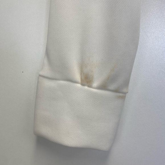 Vintage 60s/70s Pointed Collar Textured Long Sleeve Button Up Cropped Top - Picture 4 of 11